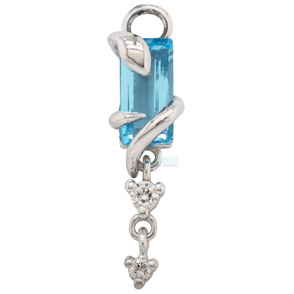 "Eden" Snake Charm in Gold with Gemstones