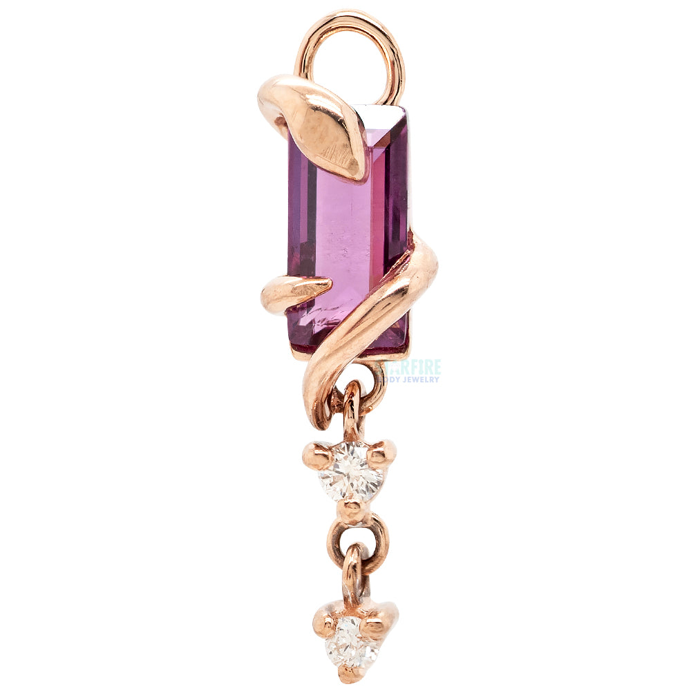 "Eden" Snake Charm in Gold with Gemstones