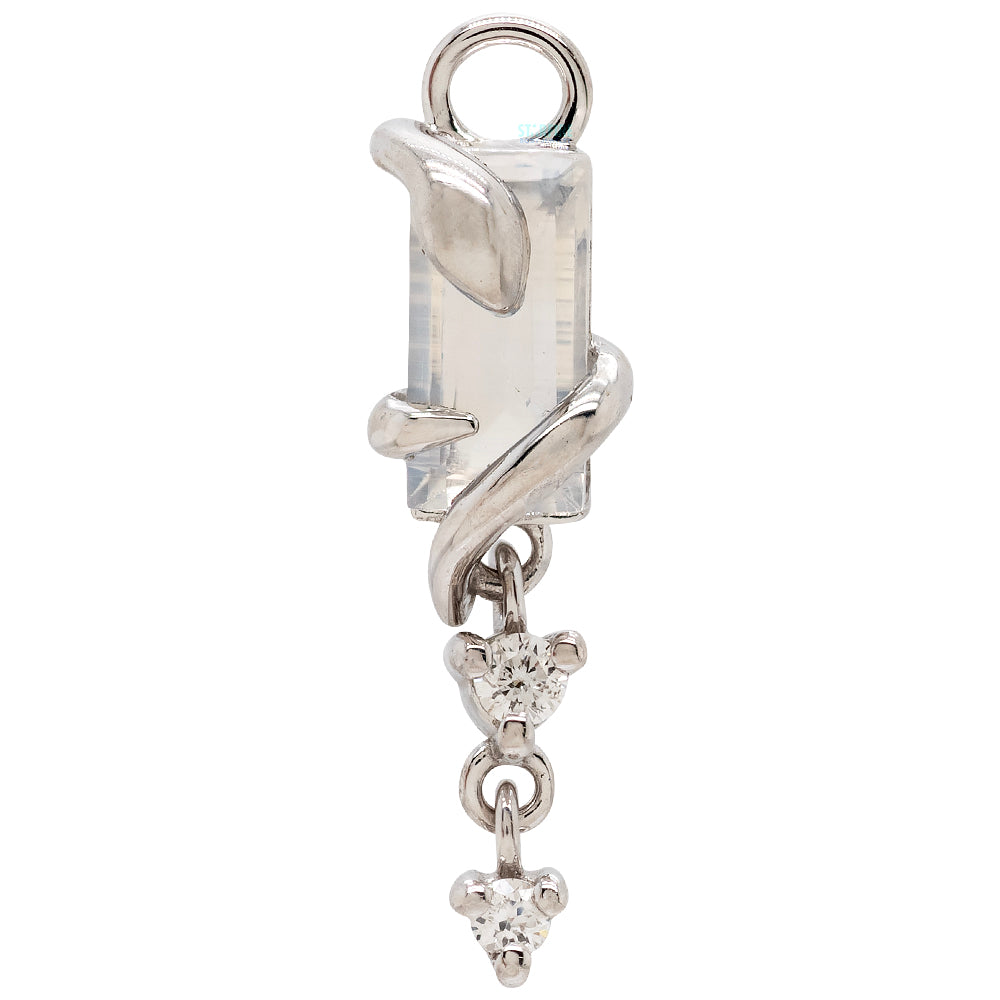 "Eden" Snake Charm in Gold with Gemstones