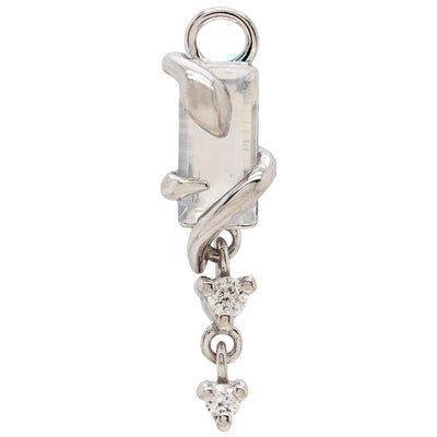 "Eden" Snake Charm in Gold with Gemstones
