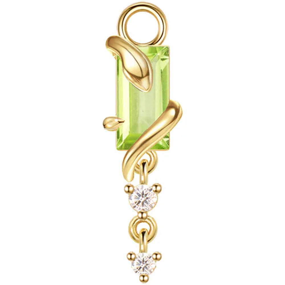 "Eden" Snake Charm in Gold with Gemstones