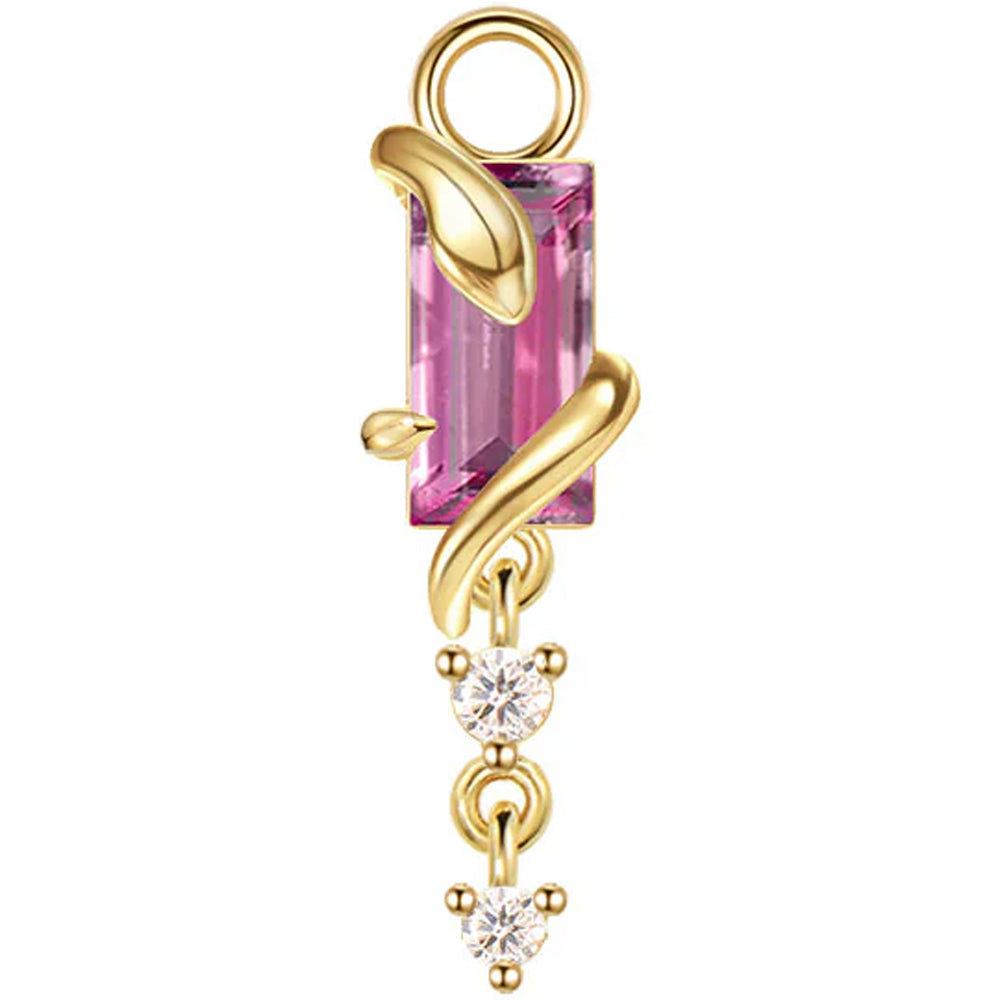 "Eden" Snake Charm in Gold with Gemstones