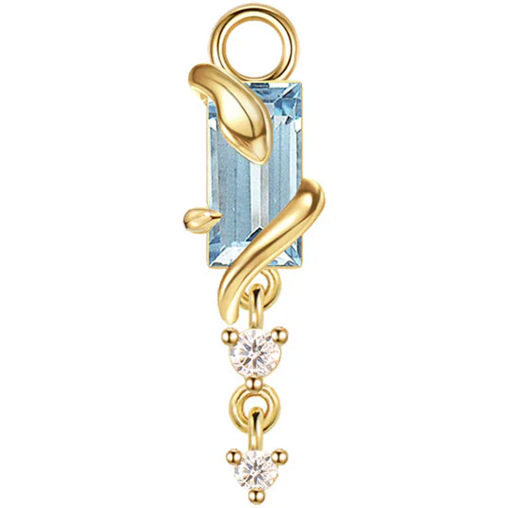 "Eden" Snake Charm in Gold with Gemstones
