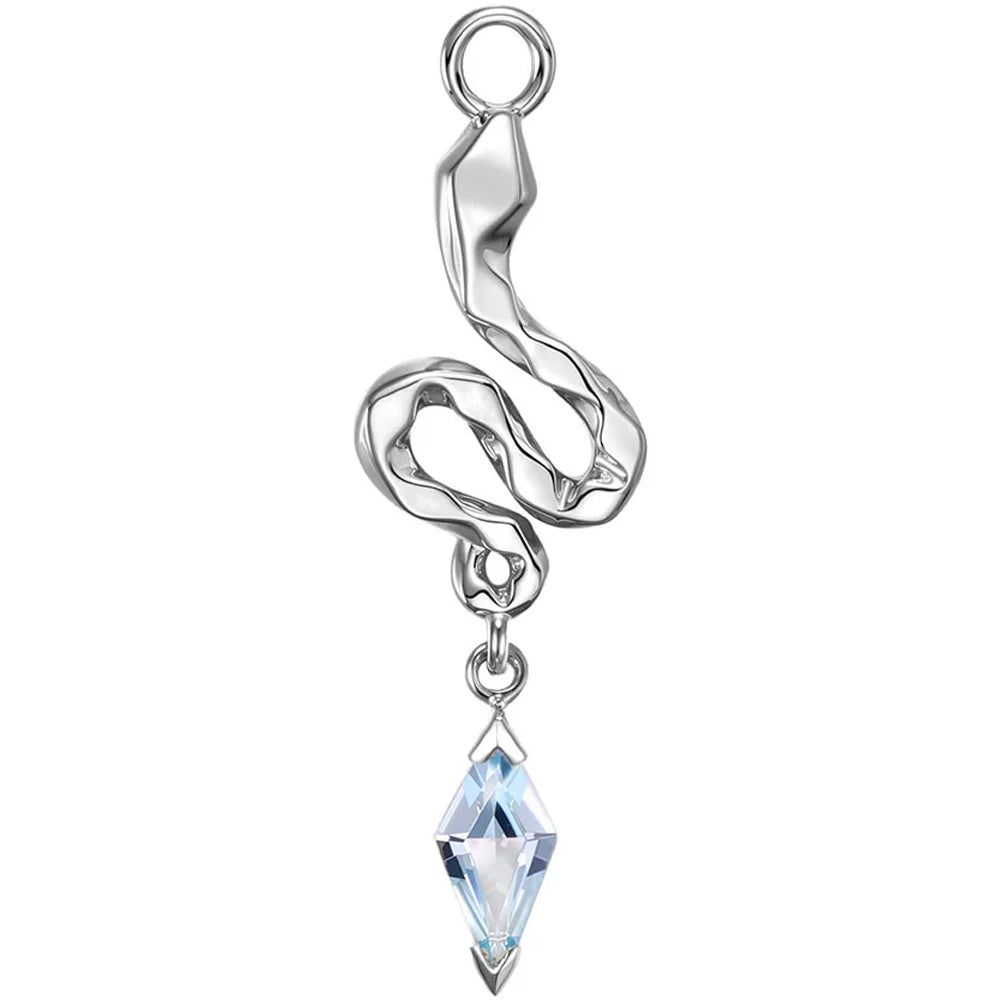 "Petra" Snake Charm in Gold with Gemstone