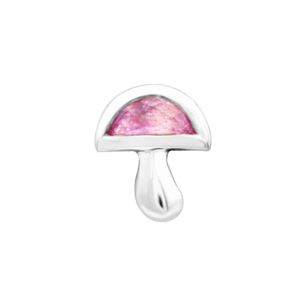 threadless: "Amanita" End in Gold with Pink CZ