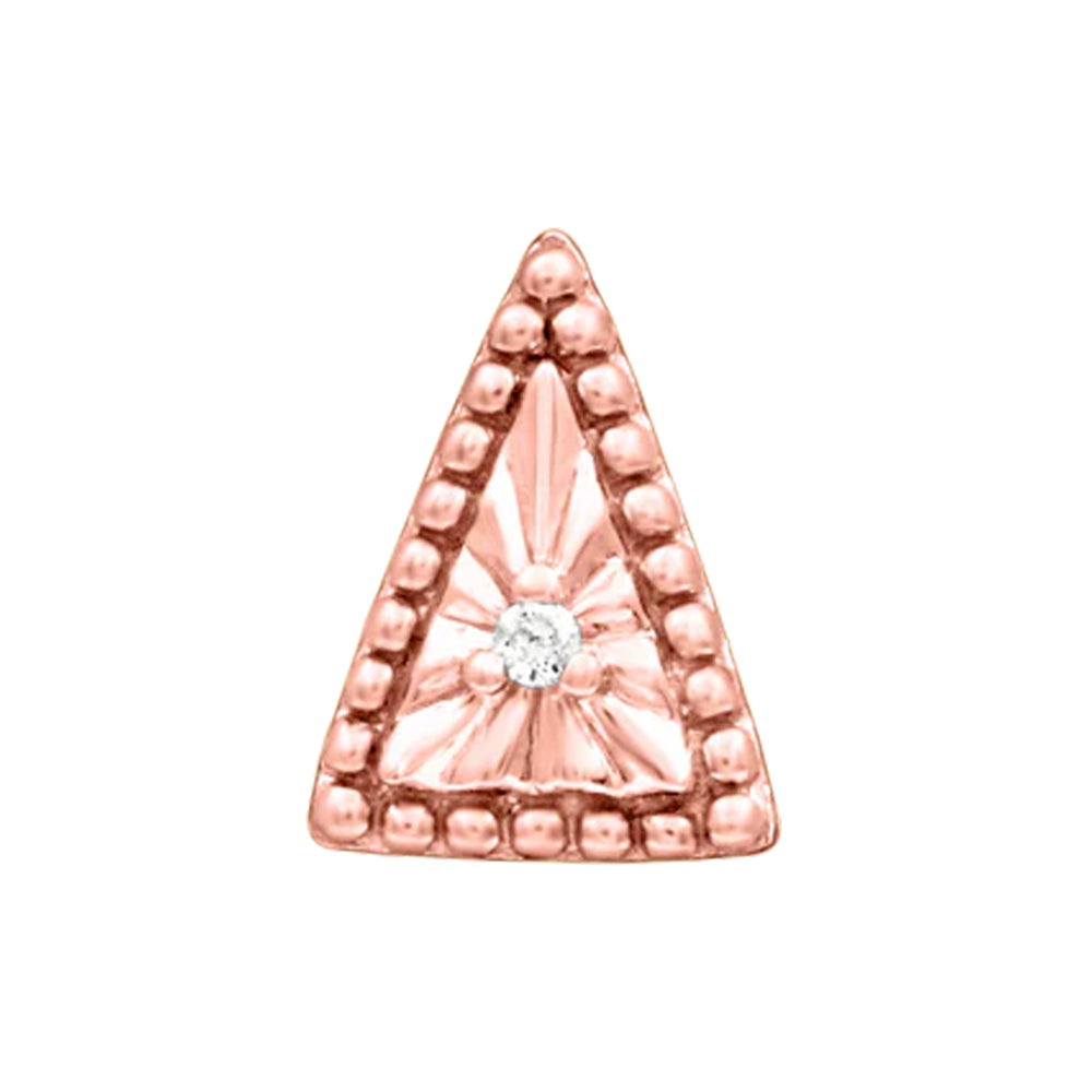 threadless: "Nina" End in Gold with CZ