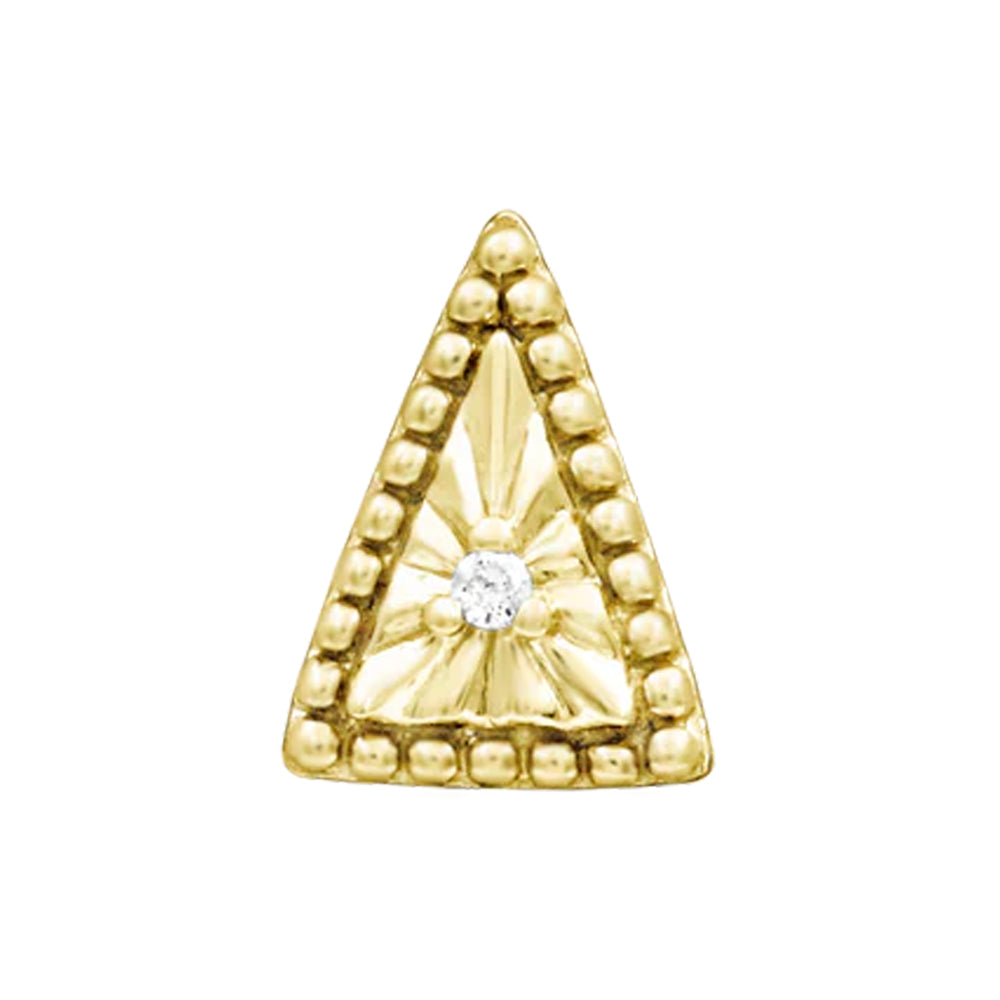 threadless: "Nina" End in Gold with CZ