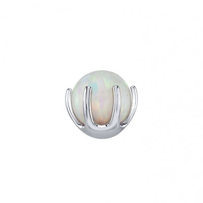 3mm Opal Bead Prong Threaded End in Gold