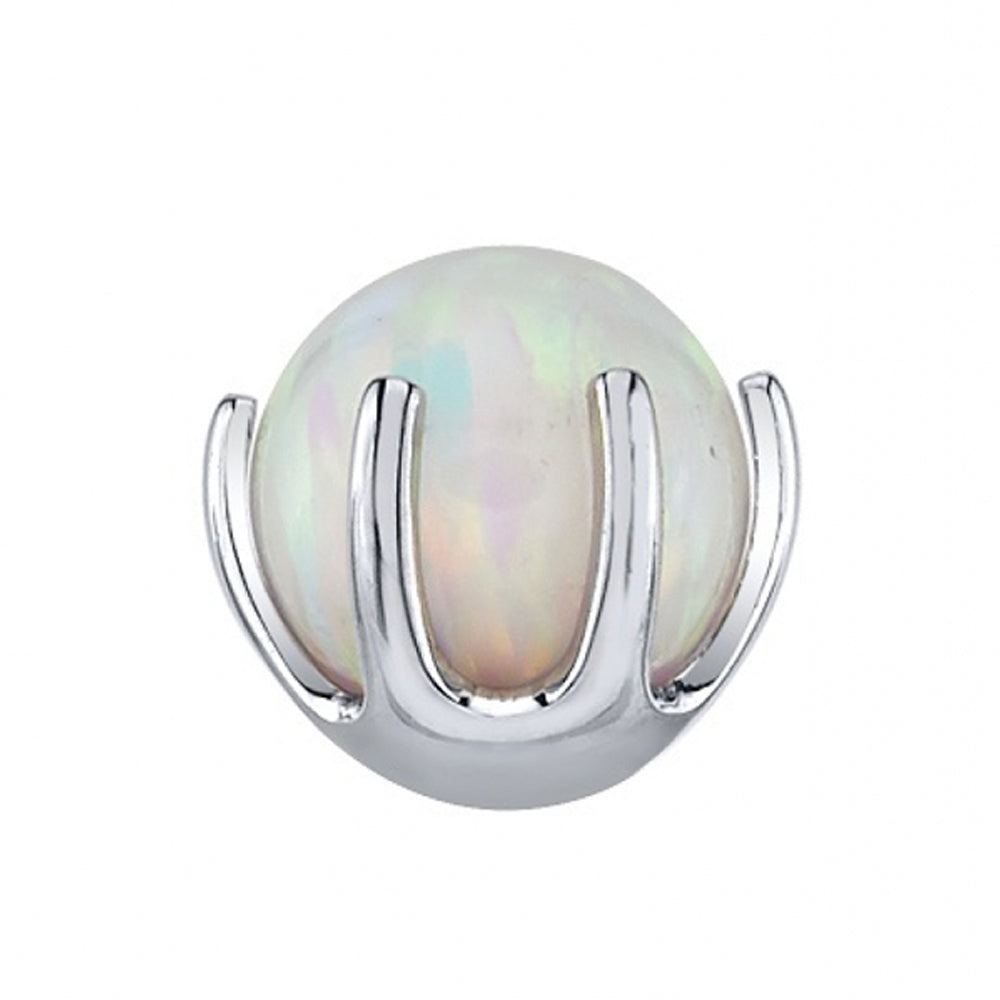 5mm Opal Bead Prong Threaded End in Gold