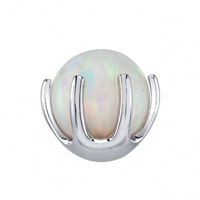 5mm Opal Bead Prong Threaded End in Gold