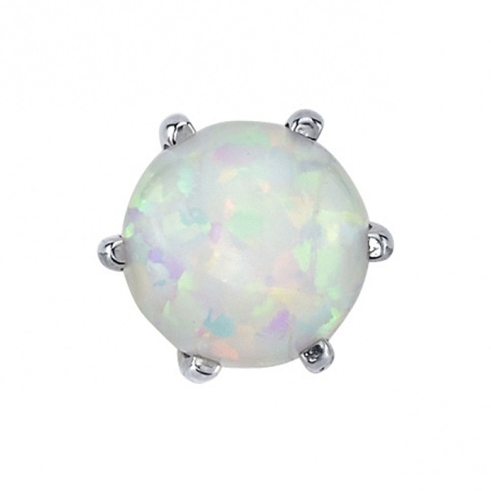 5mm Opal Bead Prong Threaded End in Gold