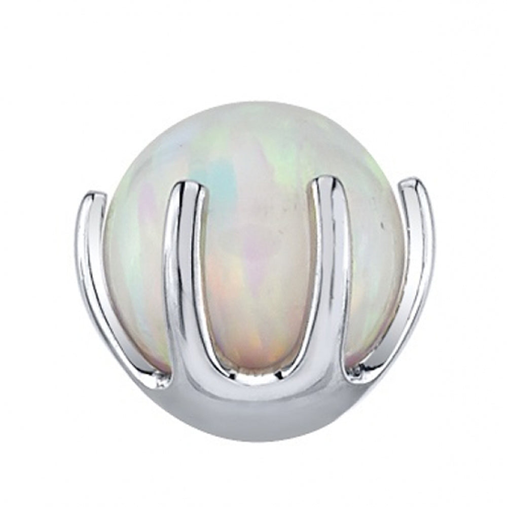 6mm Opal Bead Prong Threaded End in Gold