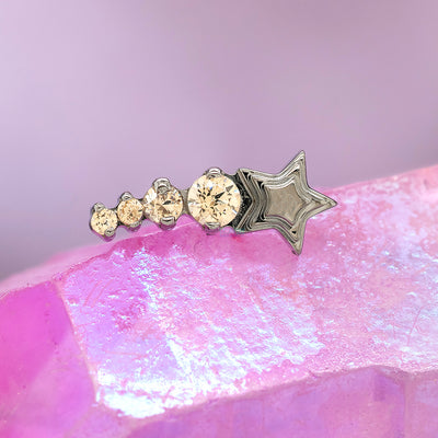 "Cosmic Dust" Threaded End with Faceted Gems