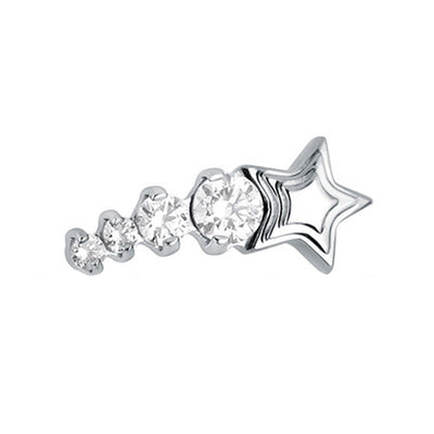 "Cosmic Dust" Threaded End with Faceted Gems