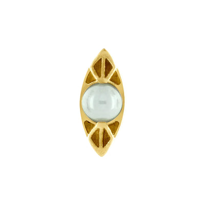 "Cilia" Threaded End in Gold with Ceramic Pearl