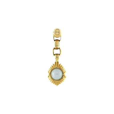 threadless: "Sunveil Dangle" End in Gold with Ceramic Pearl