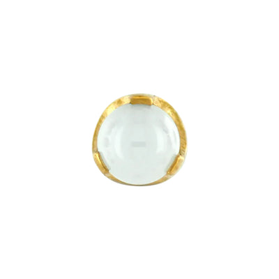 "Classic" Threaded End in Gold with Ceramic Pearl
