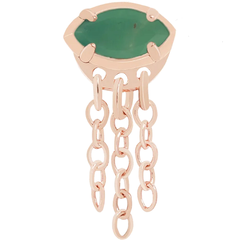 threadless: "Luminosity" End with Chains in Gold with Genuine Gemstone