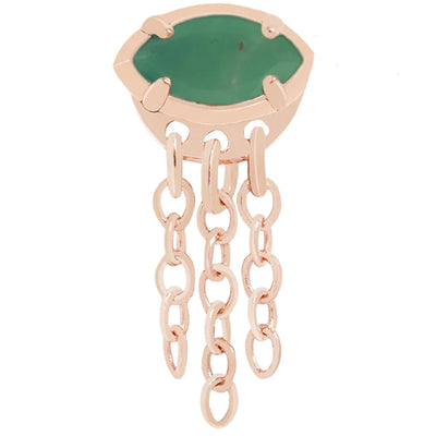 threadless: "Luminosity" End with Chains in Gold with Genuine Gemstone