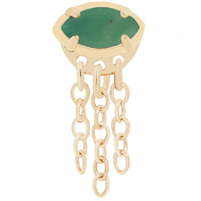 threadless: "Luminosity" End with Chains in Gold with Genuine Gemstone