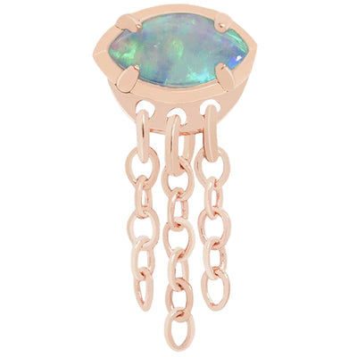 threadless: "Luminosity" End with Chains in Gold with Genuine Gemstone