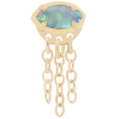 threadless: "Luminosity" End with Chains in Gold with Genuine Gemstone
