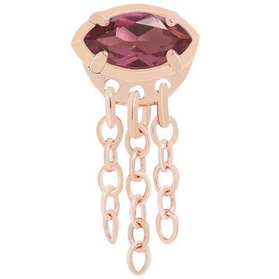 threadless: "Luminosity" End with Chains in Gold with Genuine Gemstone