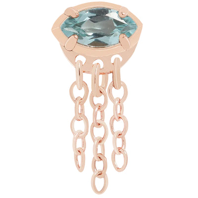 threadless: "Luminosity" End with Chains in Gold with Genuine Gemstone