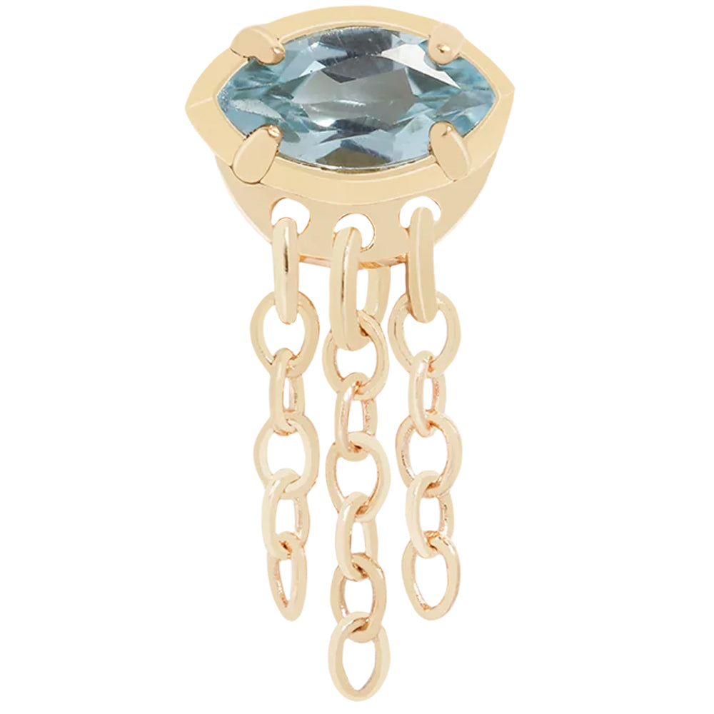 threadless: "Luminosity" End with Chains in Gold with Genuine Gemstone