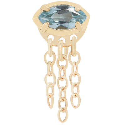 threadless: "Luminosity" End with Chains in Gold with Genuine Gemstone