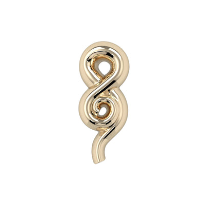 "Helix Spiral" Threaded End in Gold & Platinum