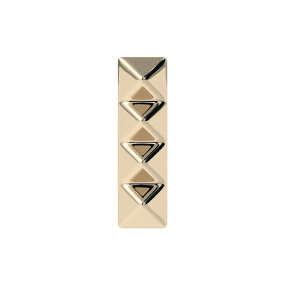 "Pyramid Bar" Threaded End in Gold & Platinum