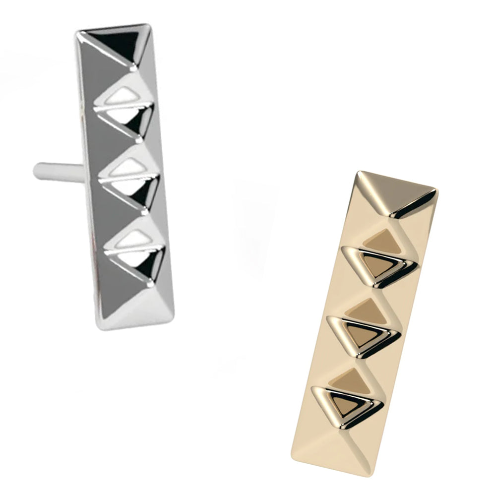 threadless: "Pyramid Bar" End in Gold & Platinum