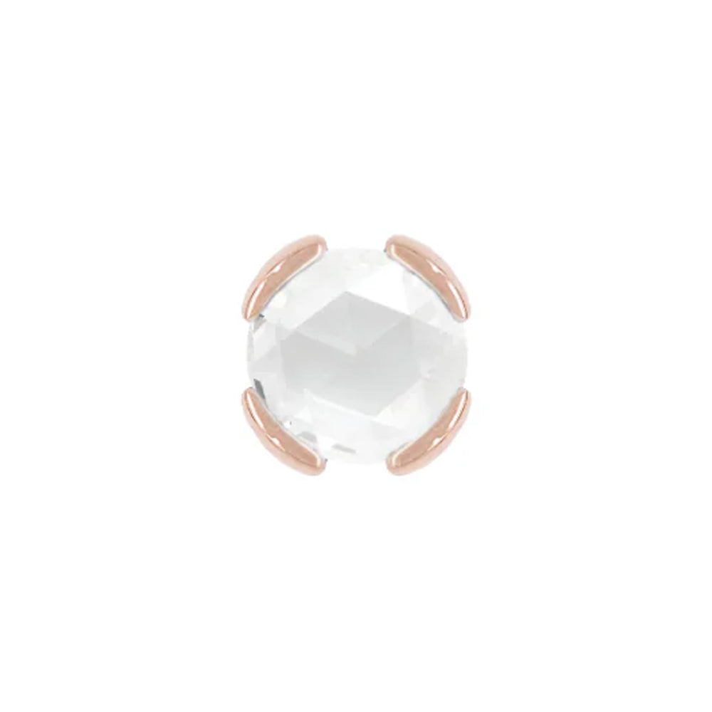threadless: "Peekaboo" End in Gold with Rose Cut CZ