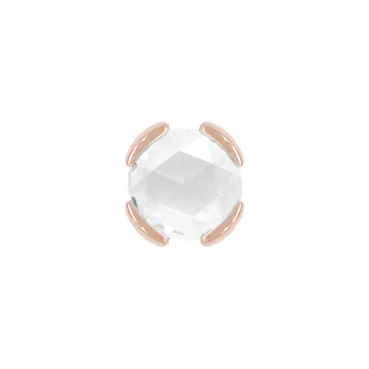 threadless: "Peekaboo" End in Gold with Rose Cut CZ