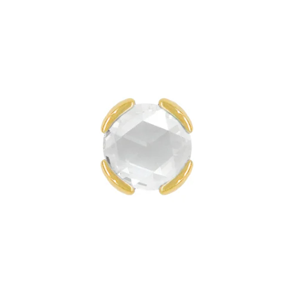 threadless: "Peekaboo" End in Gold with Rose Cut CZ