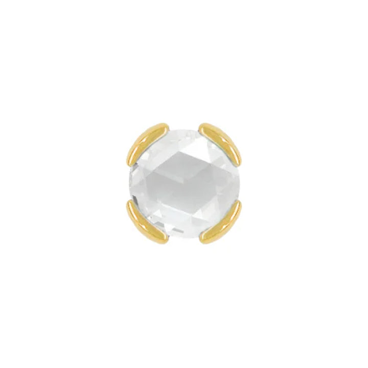 threadless: "Peekaboo" End in Gold with Rose Cut CZ