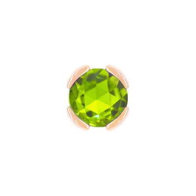 threadless: "Peekaboo" End in Gold with Rose Cut Peridot