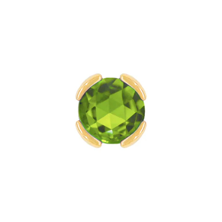threadless: "Peekaboo" End in Gold with Rose Cut Peridot