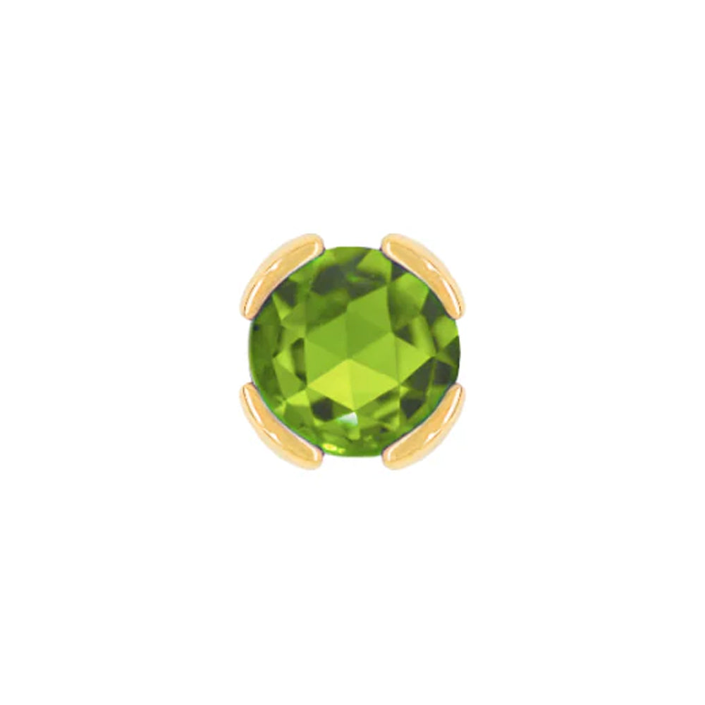 threadless: "Peekaboo" End in Gold with Rose Cut Peridot