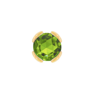 threadless: "Peekaboo" End in Gold with Rose Cut Peridot