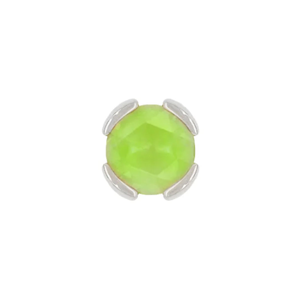 threadless: "Peekaboo" End in Gold with SANDBLASTED Rose Cut Peridot