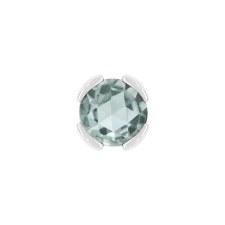 threadless: "Peekaboo" End in Gold with Rose Cut Aquamarine