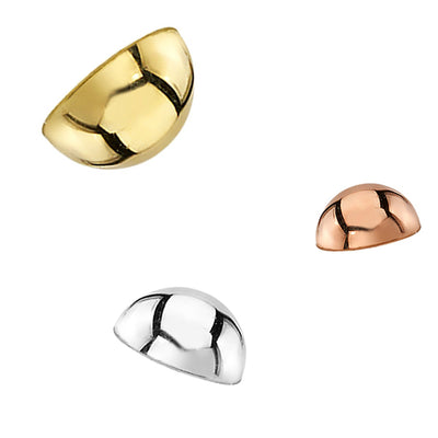 Dome Threaded End in Gold
