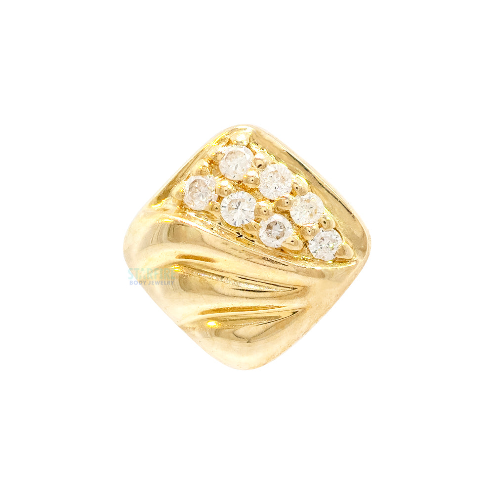 threadless: "Wave" End in Gold with Diamonds