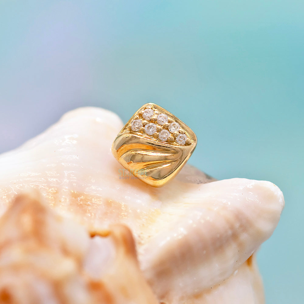 threadless: "Wave" End in Gold with Diamonds