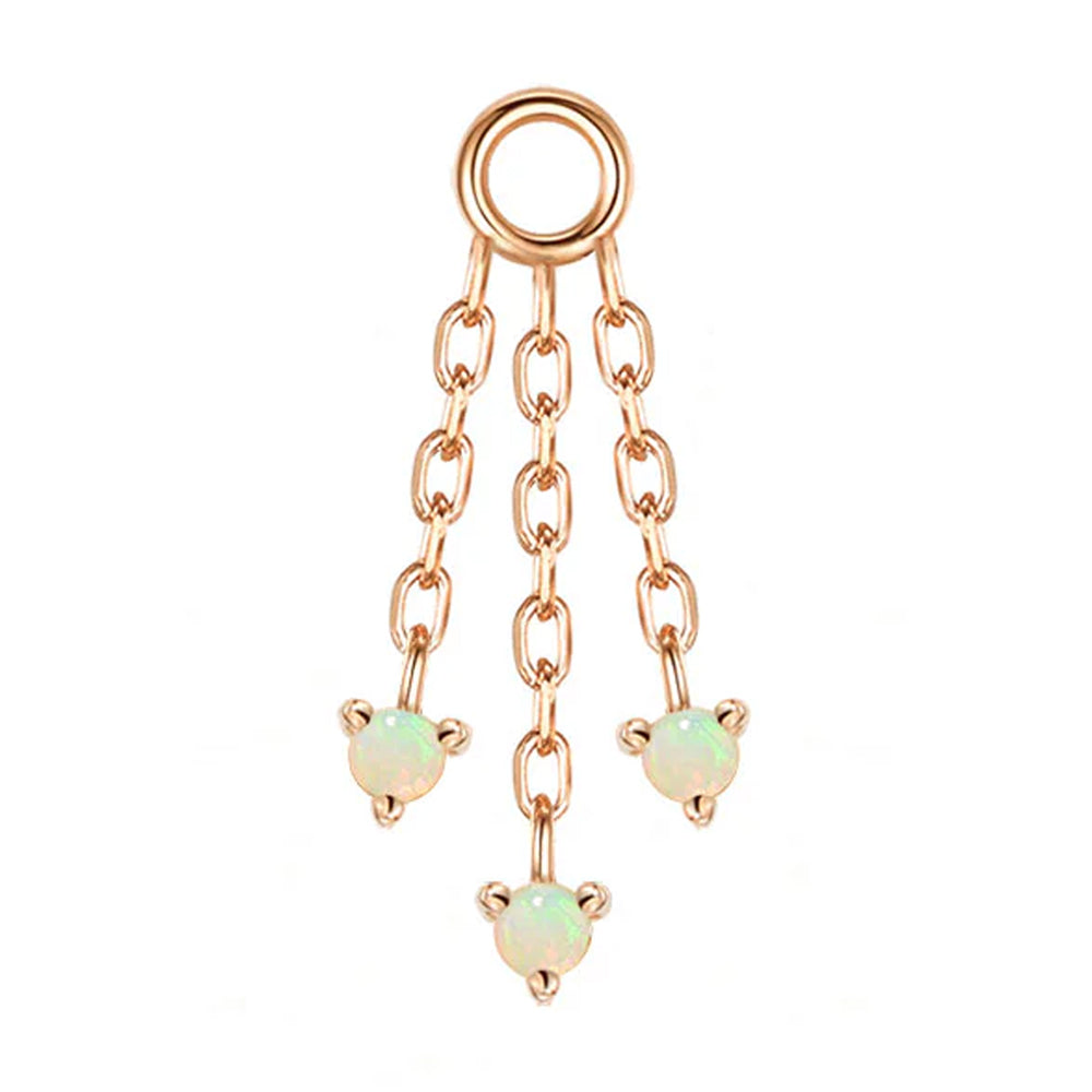 "Esme" Chain Charm in Gold with Opals