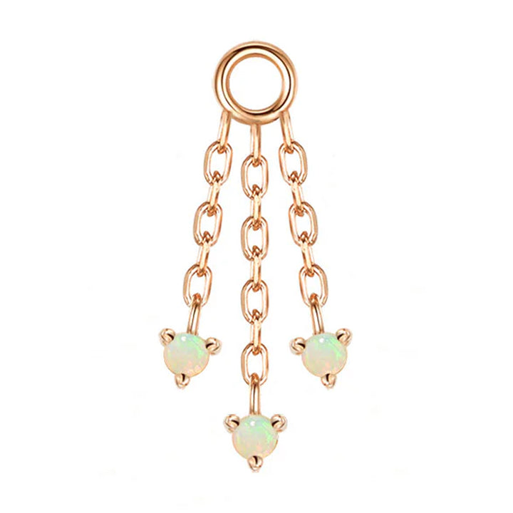 "Esme" Chain Charm in Gold with Opals