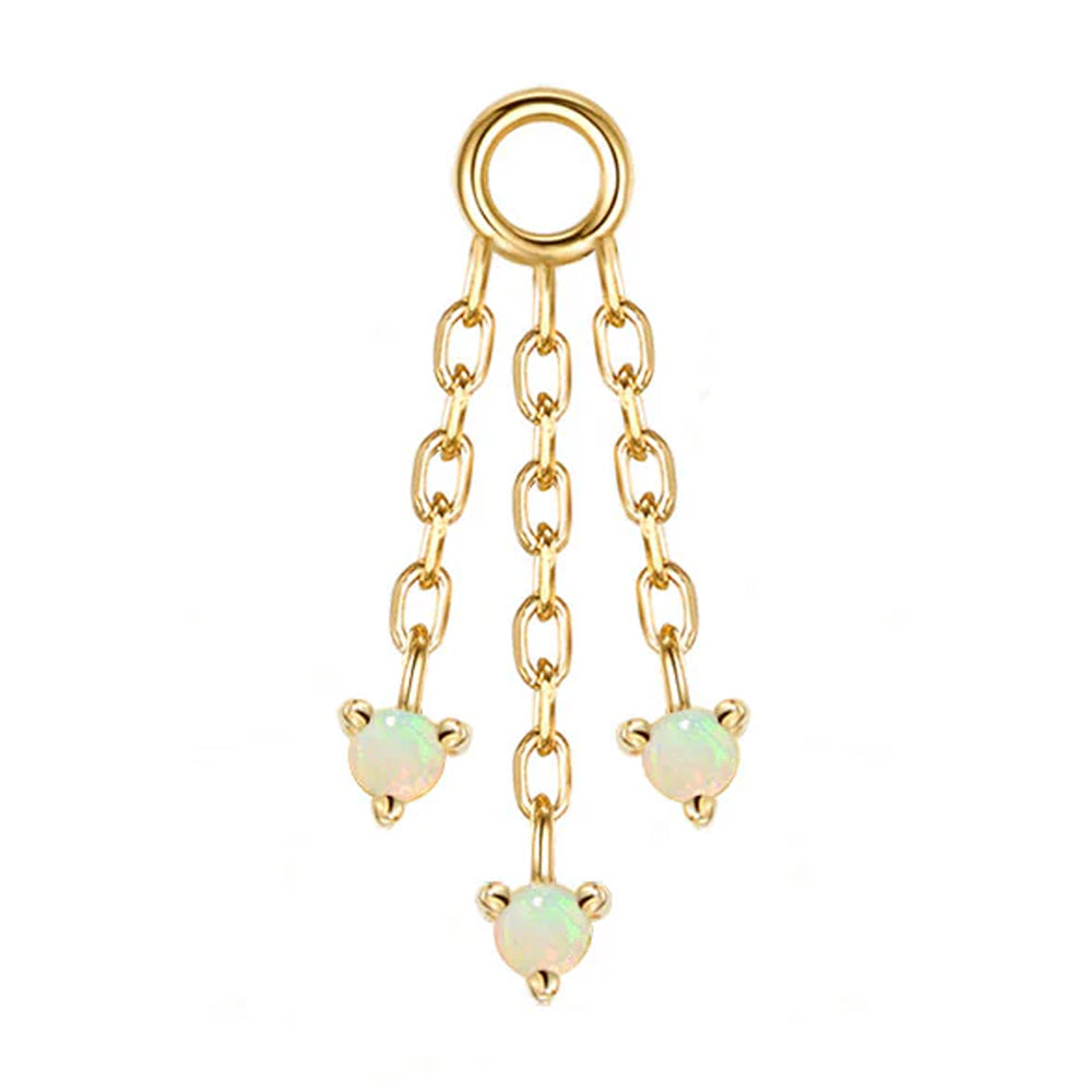 "Esme" Chain Charm in Gold with Opals
