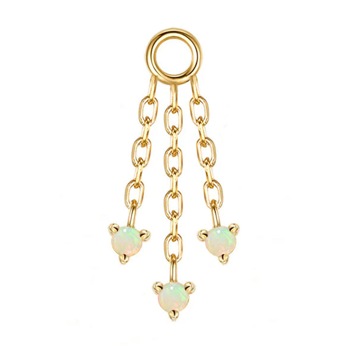 "Esme" Chain Charm in Gold with Opals